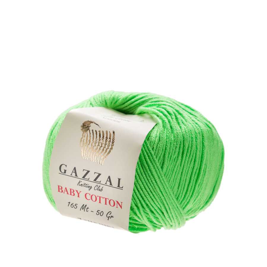 Gazzal Baby Cotton 3427 зеленый неон