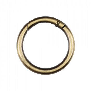 Кольцо-карабин 30 мм, цвет золото