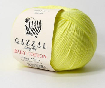 Gazzal Baby Cotton 3462 желтый неон