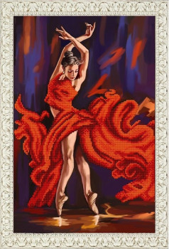 Набор для вышивания бисером «Танец страсти в красном»