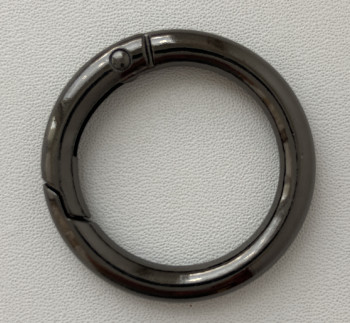 Кольцо-карабин 30 мм, цвет черный никель